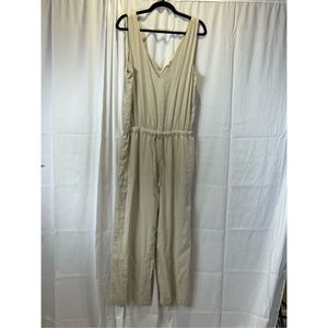 Splendid Collection Women's Kali Sleeveless V-neck Jumpsuit Tan Large- nwot